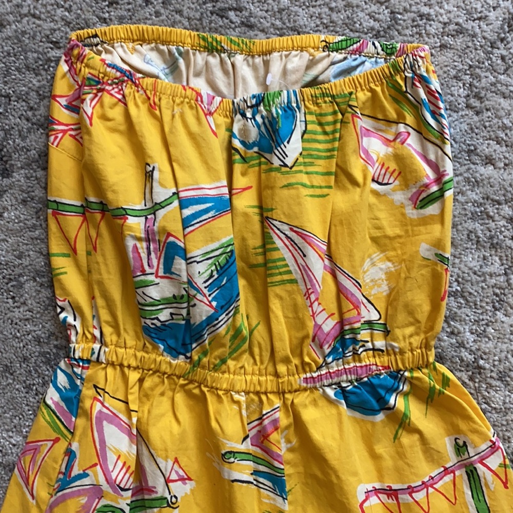 NWT Urban Outfitters Yellow Boating Romper Small - Picture 2 of 7